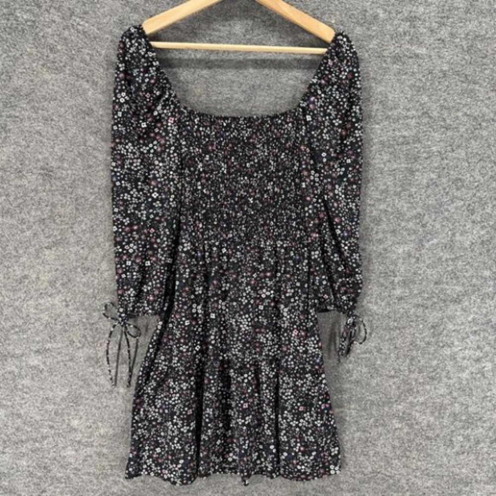 Topshop Multicolor Floral Long Sleeve Dress